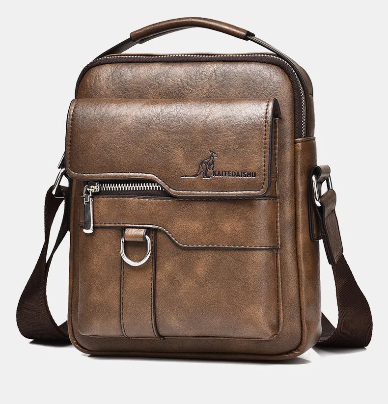 Luxury Brand Vintage Messenger Bag Men Leather Shoulder Bags For Men Crossbody Bag Male Side Bag Small Office Business Handbag