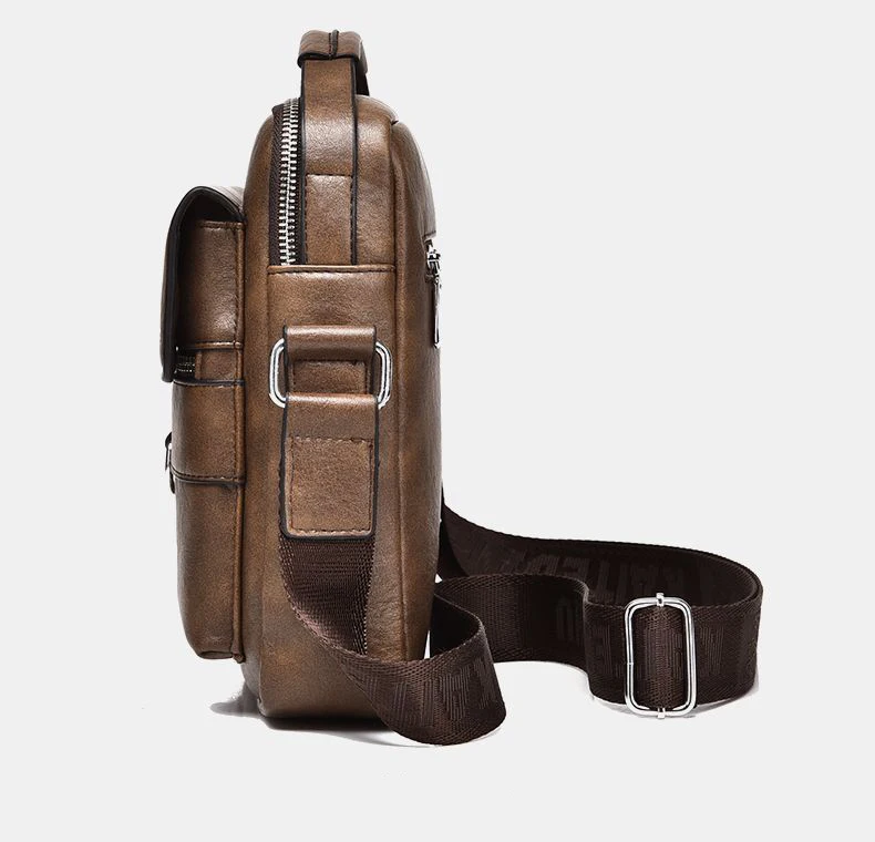 Luxury Brand Vintage Messenger Bag Men Leather Shoulder Bags For Men Crossbody Bag Male Side Bag Small Office Business Handbag