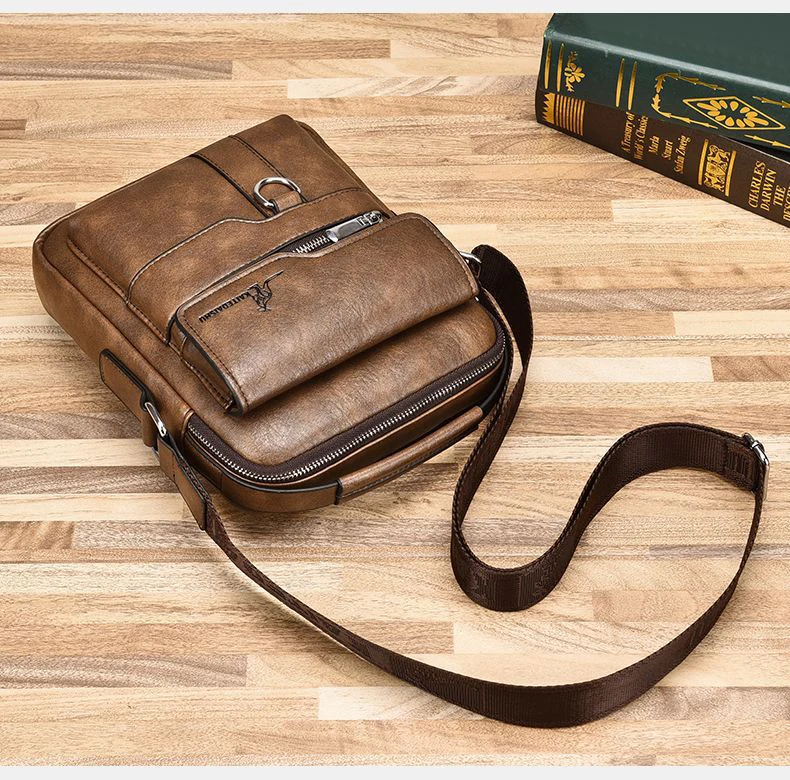 Luxury Brand Vintage Messenger Bag Men Leather Shoulder Bags For Men Crossbody Bag Male Side Bag Small Office Business Handbag