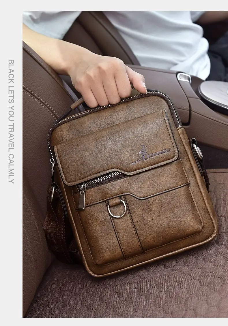 Luxury Brand Vintage Messenger Bag Men Leather Shoulder Bags For Men Crossbody Bag Male Side Bag Small Office Business Handbag