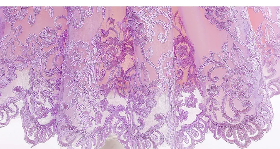 Girls New Fancy Girl Embroidered Flower Rapunzel Princess Party Dress Christmas Baby Girls Sofia Puff Sleeve Infants Ball Gowns