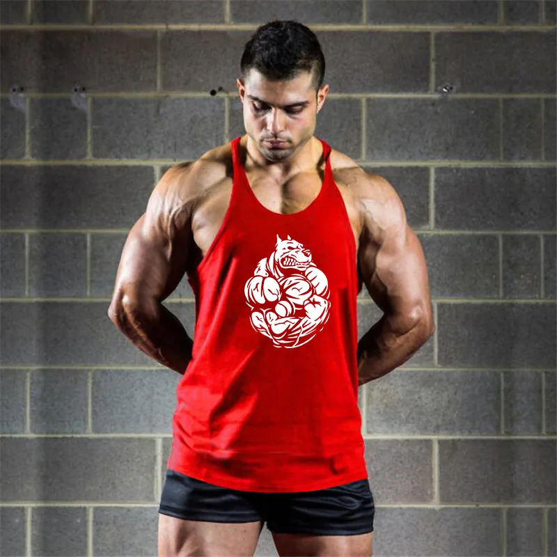 Brand Bodybuilding Clothing Fitness Mens Muscle Vest Summer Letters Print Sleeveless Shirt Gyms Stringer Tank Top Men Tank Top