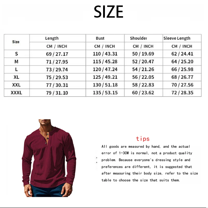 Spring and Autumn New Cross-border Men's Independent Station Corduroy Casual Henry Slim Solid Color Long Sleeve T-Shirt