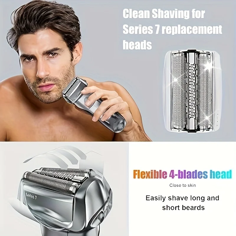 Replacement Electric Shaver Head Foil And Blade For Series 7 Shaver 70B 70S Replacement Electric Shaver Heads For Braun