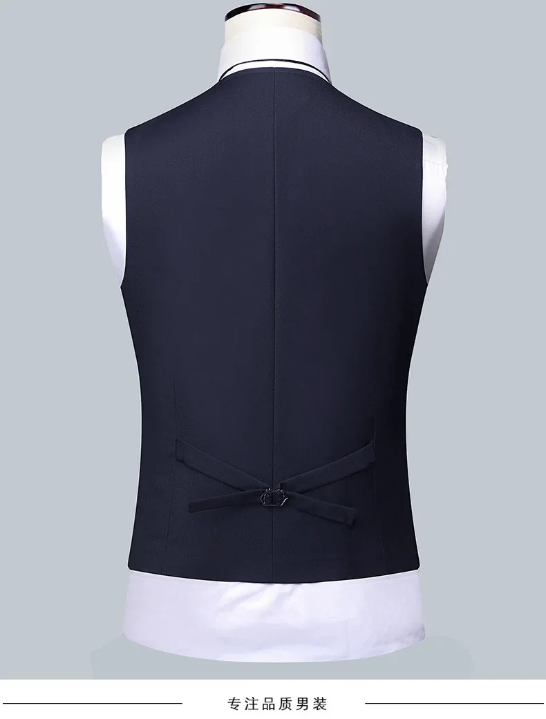 Suit Boutique Men's Fashion Business (Blazer+ Vest + Trousers) Gentleman's Wedding Casual Professional Formal Suit 3 Piece M-6XL
