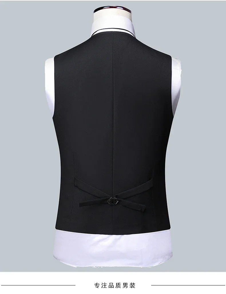 Suit Boutique Men's Fashion Business (Blazer+ Vest + Trousers) Gentleman's Wedding Casual Professional Formal Suit 3 Piece M-6XL