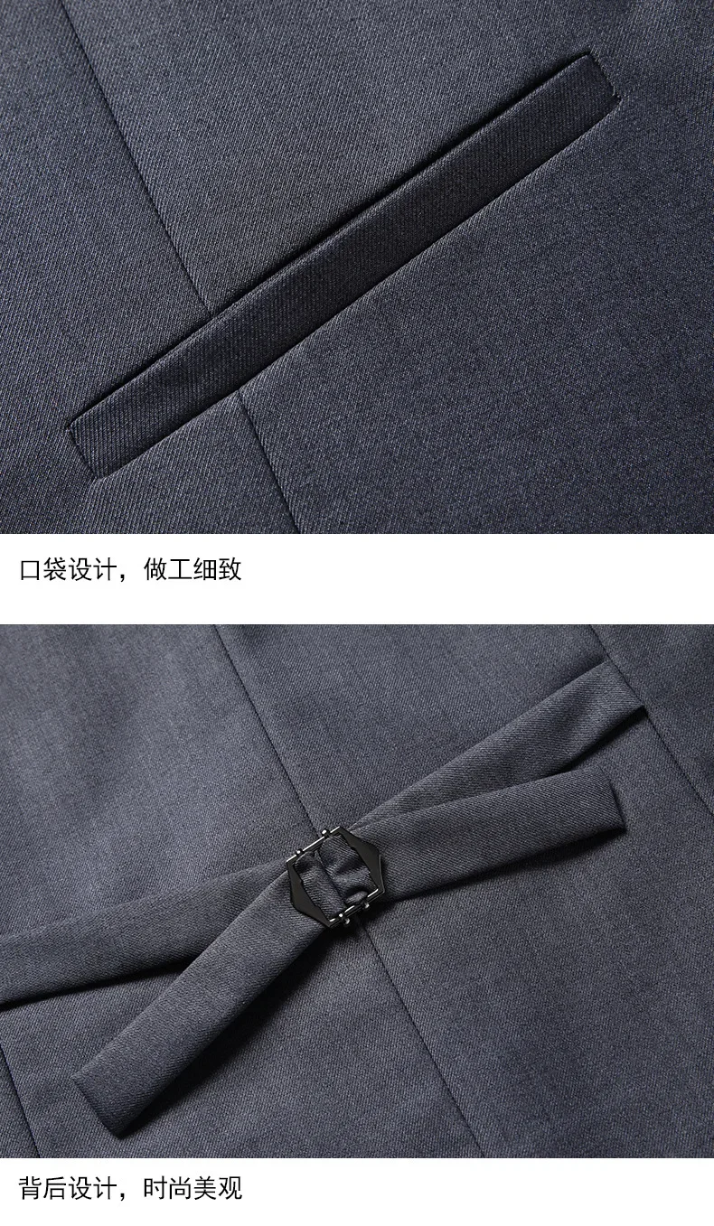 Suit Boutique Men's Fashion Business (Blazer+ Vest + Trousers) Gentleman's Wedding Casual Professional Formal Suit 3 Piece M-6XL