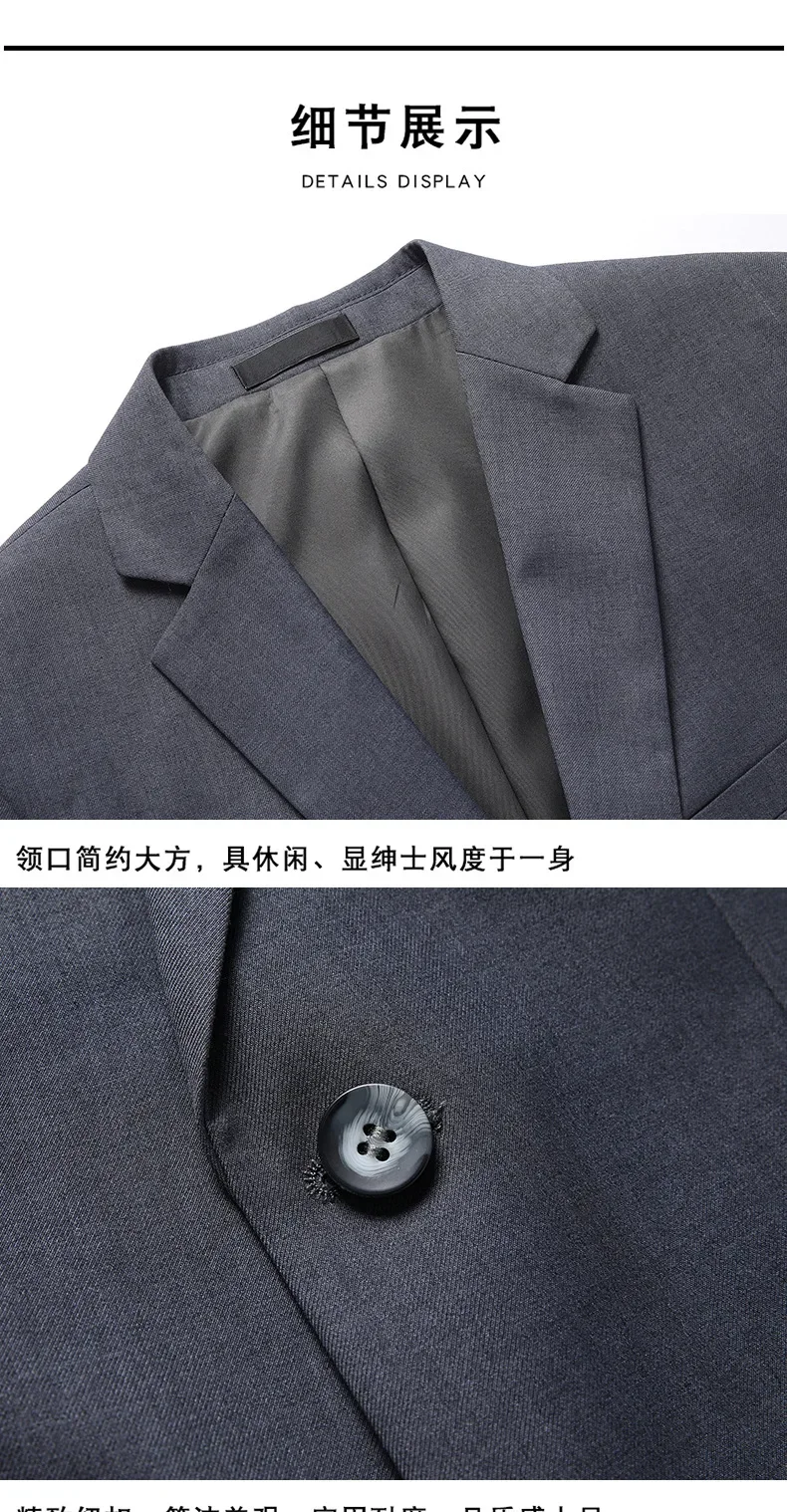 Suit Boutique Men's Fashion Business (Blazer+ Vest + Trousers) Gentleman's Wedding Casual Professional Formal Suit 3 Piece M-6XL