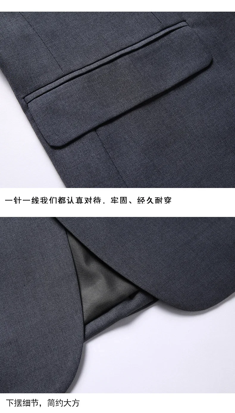 Suit Boutique Men's Fashion Business (Blazer+ Vest + Trousers) Gentleman's Wedding Casual Professional Formal Suit 3 Piece M-6XL