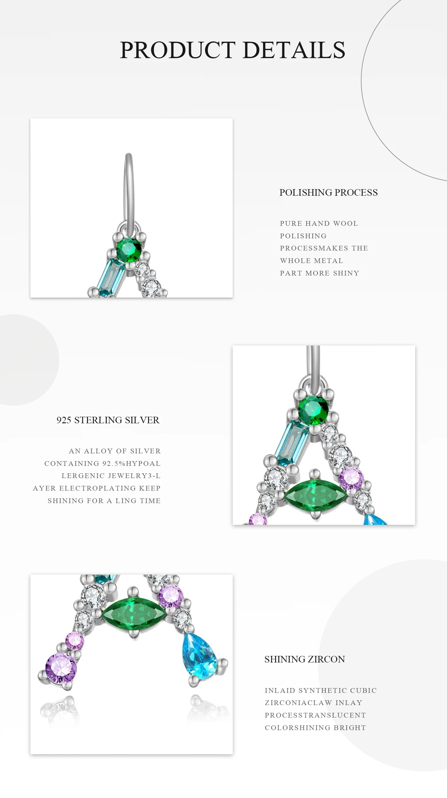 VEWANT Women 100% 925 Sterling Silver Letter Pendant Long Chain Necklace Luxury 2024 Fine Fashion Wedding Party Jewelry