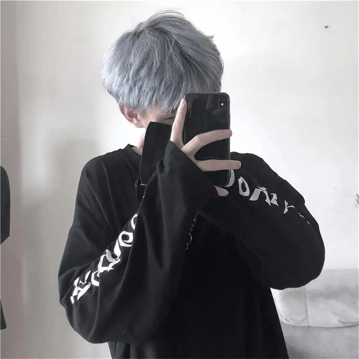 Cool Harajuku Ins Tshirt Hip Hop T-shirts Men Women Casual Korean T Shirt Long Sleeve Loose Tshirt Streetwear Autumn Tops Male