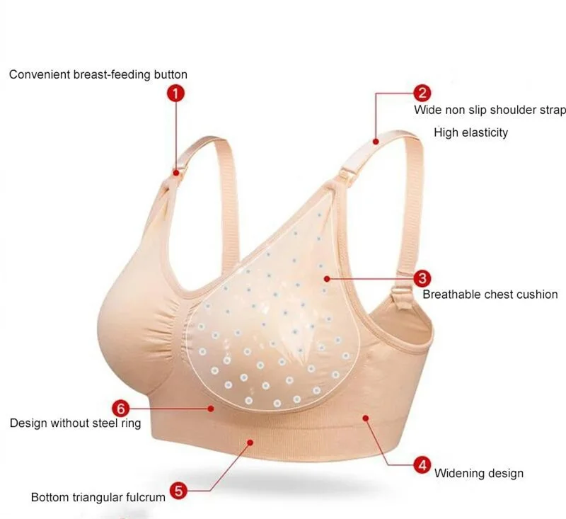 Hand Free Pumping Nursing Bra Women For Breast Special Underwear Maternity Breastfeeding Bras Can Wear All Day Pregnancy Clothes