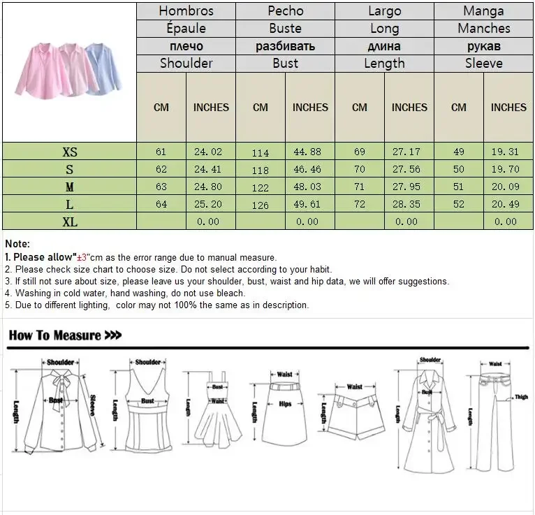 BSAY Women Fashion Long Sleeve Single-breasted Lapel Cotton Oxford Blouse Street Clothing Shirt Chic Ladies Crop Tops Mujer