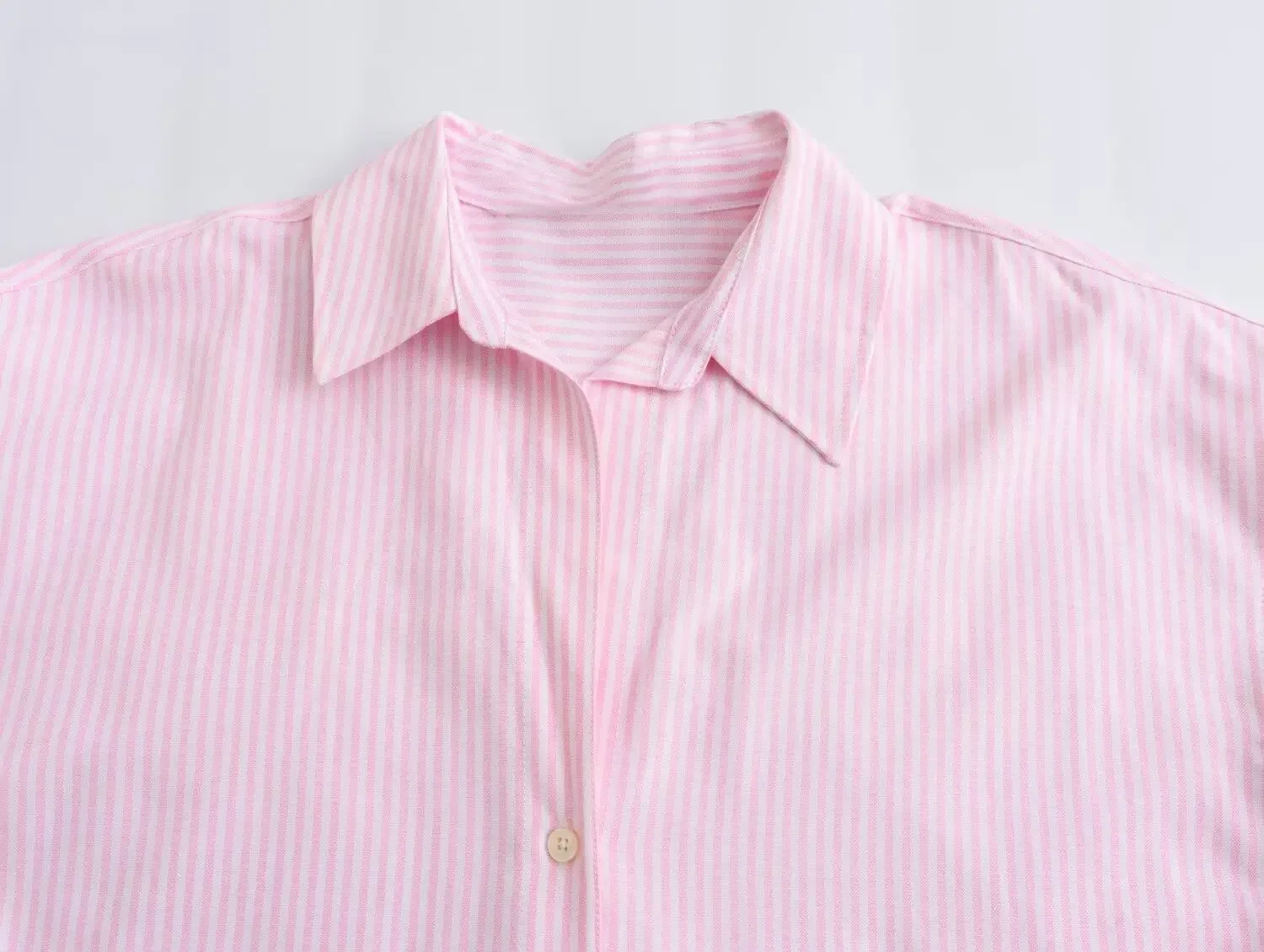 BSAY Women Fashion Long Sleeve Single-breasted Lapel Cotton Oxford Blouse Street Clothing Shirt Chic Ladies Crop Tops Mujer