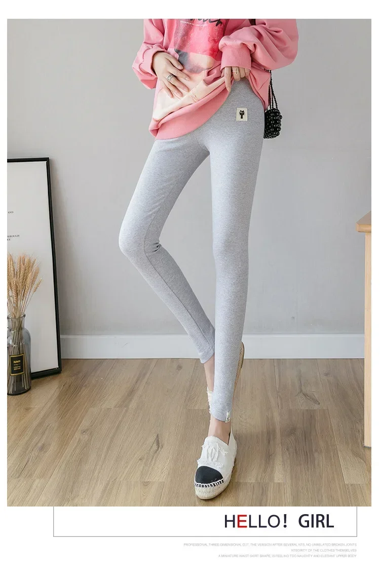 Pregnant Women Adjustable Bottoming Pants Maternity High Waist Tights Pants Women Comfortable Breathable Elastic Leggings