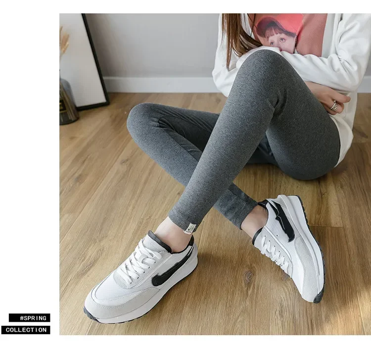Pregnant Women Adjustable Bottoming Pants Maternity High Waist Tights Pants Women Comfortable Breathable Elastic Leggings