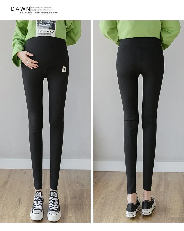 Pregnant Women Adjustable Bottoming Pants Maternity High Waist Tights Pants Women Comfortable Breathable Elastic Leggings