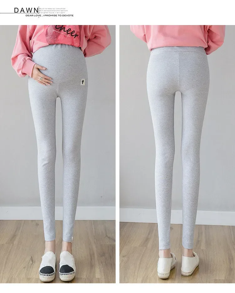 Pregnant Women Adjustable Bottoming Pants Maternity High Waist Tights Pants Women Comfortable Breathable Elastic Leggings