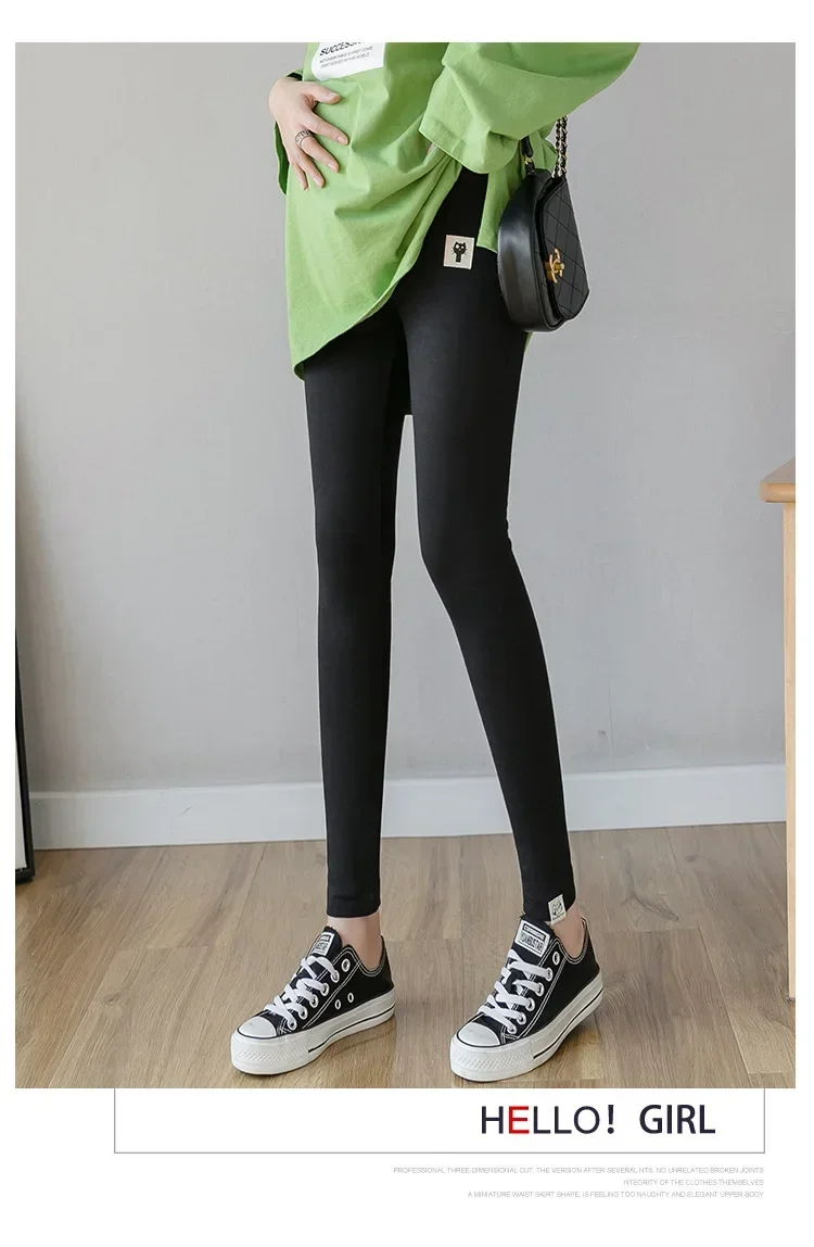Pregnant Women Adjustable Bottoming Pants Maternity High Waist Tights Pants Women Comfortable Breathable Elastic Leggings