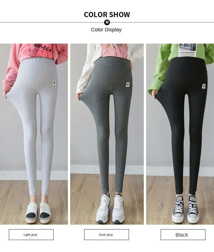 Pregnant Women Adjustable Bottoming Pants Maternity High Waist Tights Pants Women Comfortable Breathable Elastic Leggings
