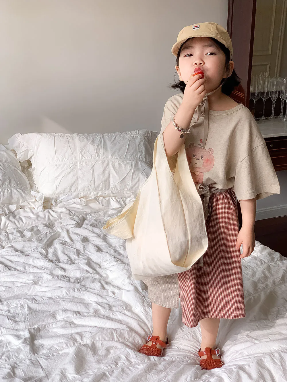Children Clothing Girls Skirt Korean Style 2025 Spring and Summer New Patchwork Skirt Baby Plaid Princess Sweet Casual Skirt