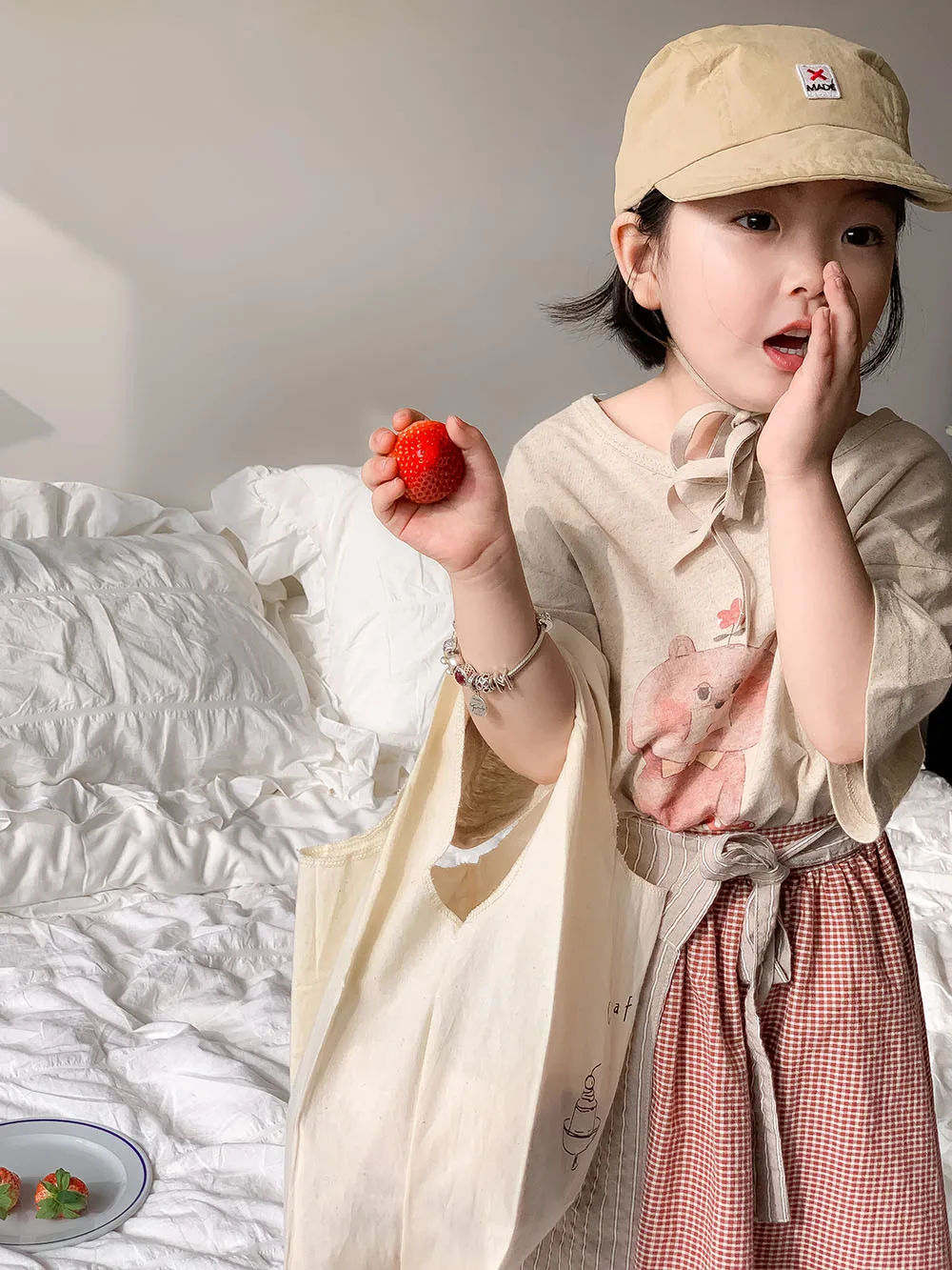 Children Clothing Girls Skirt Korean Style 2025 Spring and Summer New Patchwork Skirt Baby Plaid Princess Sweet Casual Skirt