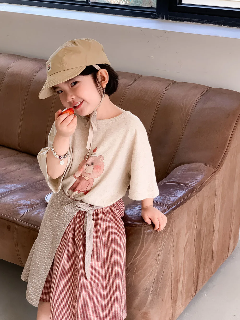 Children Clothing Girls Skirt Korean Style 2025 Spring and Summer New Patchwork Skirt Baby Plaid Princess Sweet Casual Skirt