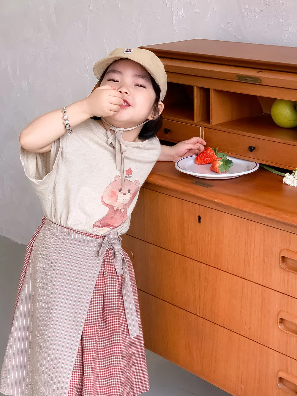 Children Clothing Girls Skirt Korean Style 2025 Spring and Summer New Patchwork Skirt Baby Plaid Princess Sweet Casual Skirt