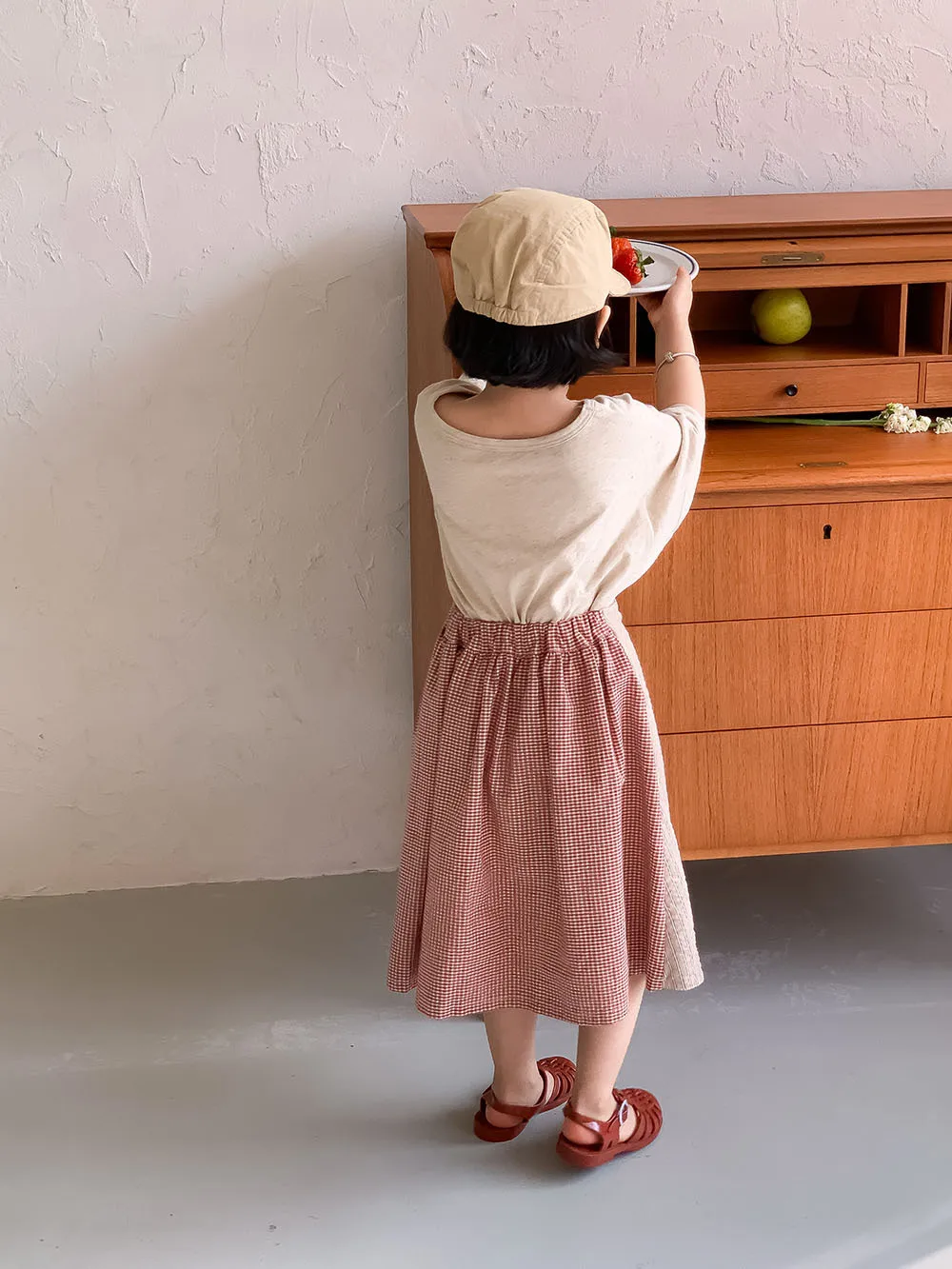 Children Clothing Girls Skirt Korean Style 2025 Spring and Summer New Patchwork Skirt Baby Plaid Princess Sweet Casual Skirt