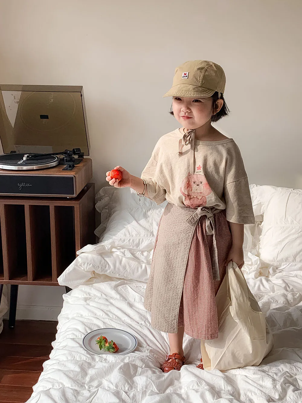 Children Clothing Girls Skirt Korean Style 2025 Spring and Summer New Patchwork Skirt Baby Plaid Princess Sweet Casual Skirt
