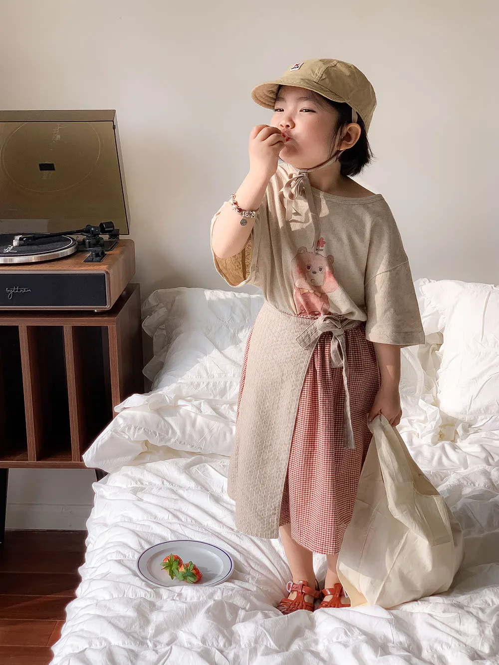 Children Clothing Girls Skirt Korean Style 2025 Spring and Summer New Patchwork Skirt Baby Plaid Princess Sweet Casual Skirt