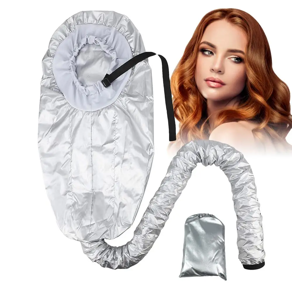 1pcs Hair Perm Portable Soft Hair Drying Cap Bonnet Hood Hat Blow Dryer Attachment Dry Hair Cream Cap Bonnets Wholesale
