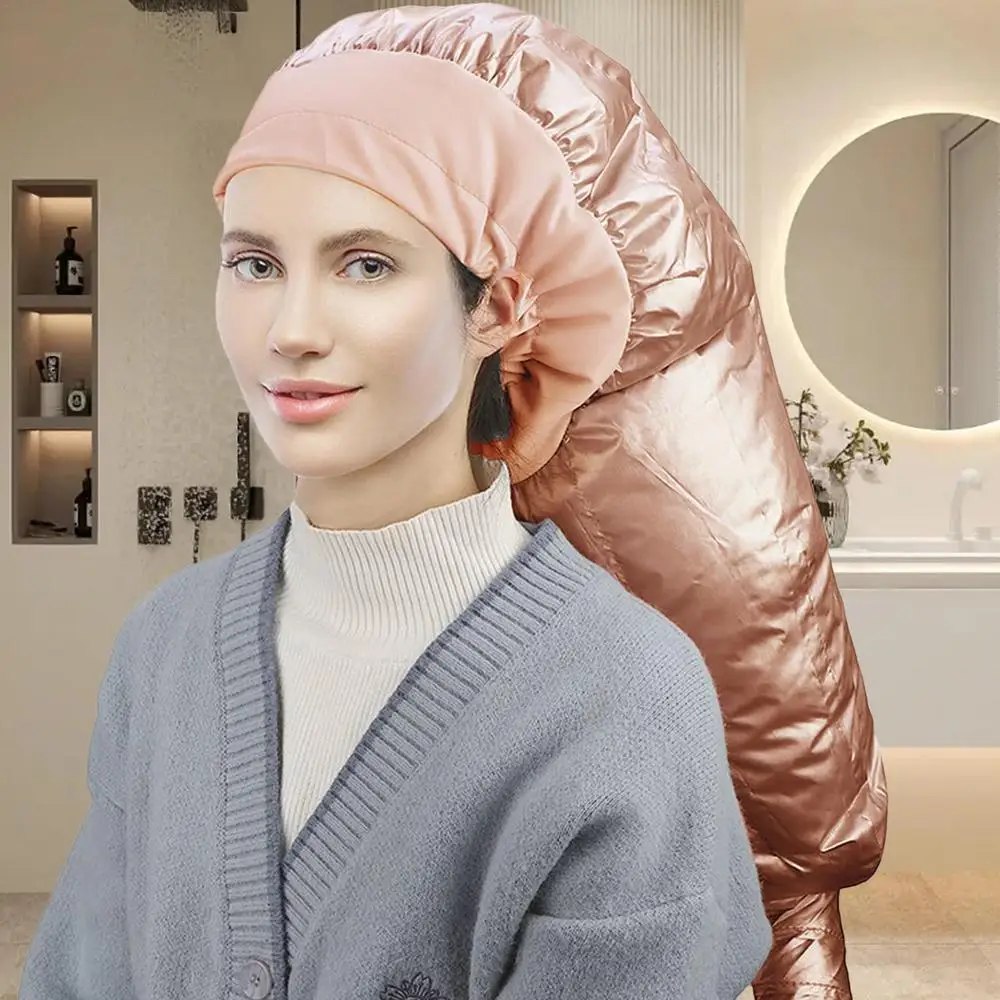 1pcs Hair Perm Portable Soft Hair Drying Cap Bonnet Hood Hat Blow Dryer Attachment Dry Hair Cream Cap Bonnets Wholesale