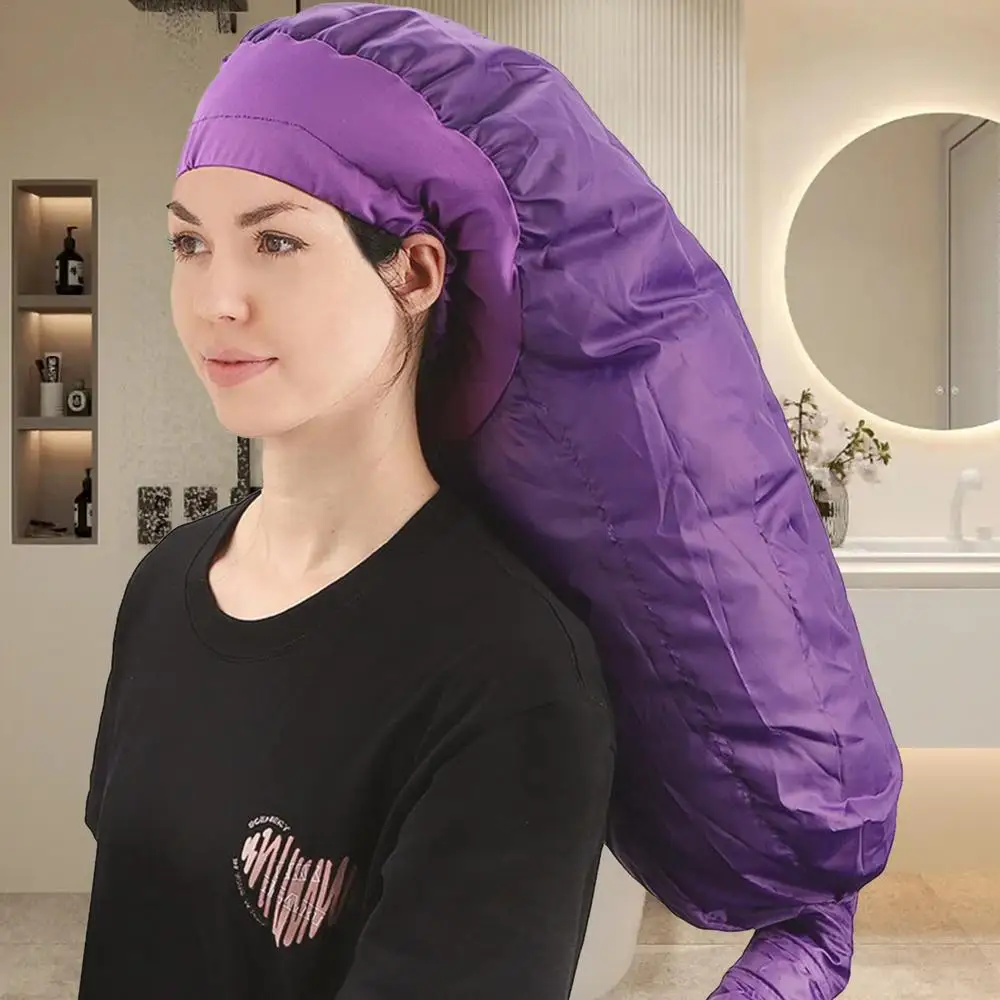 1pcs Hair Perm Portable Soft Hair Drying Cap Bonnet Hood Hat Blow Dryer Attachment Dry Hair Cream Cap Bonnets Wholesale