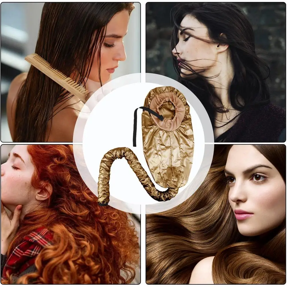 1pcs Hair Perm Portable Soft Hair Drying Cap Bonnet Hood Hat Blow Dryer Attachment Dry Hair Cream Cap Bonnets Wholesale