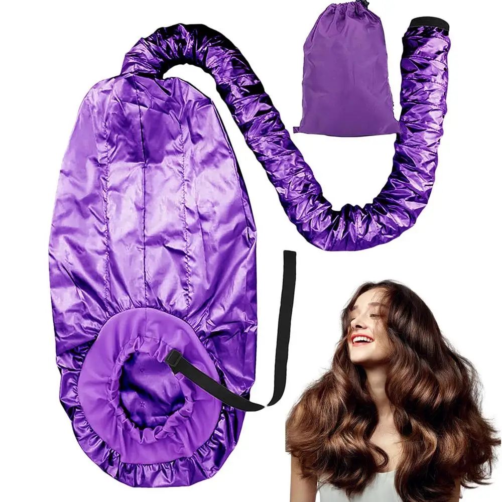 1pcs Hair Perm Portable Soft Hair Drying Cap Bonnet Hood Hat Blow Dryer Attachment Dry Hair Cream Cap Bonnets Wholesale
