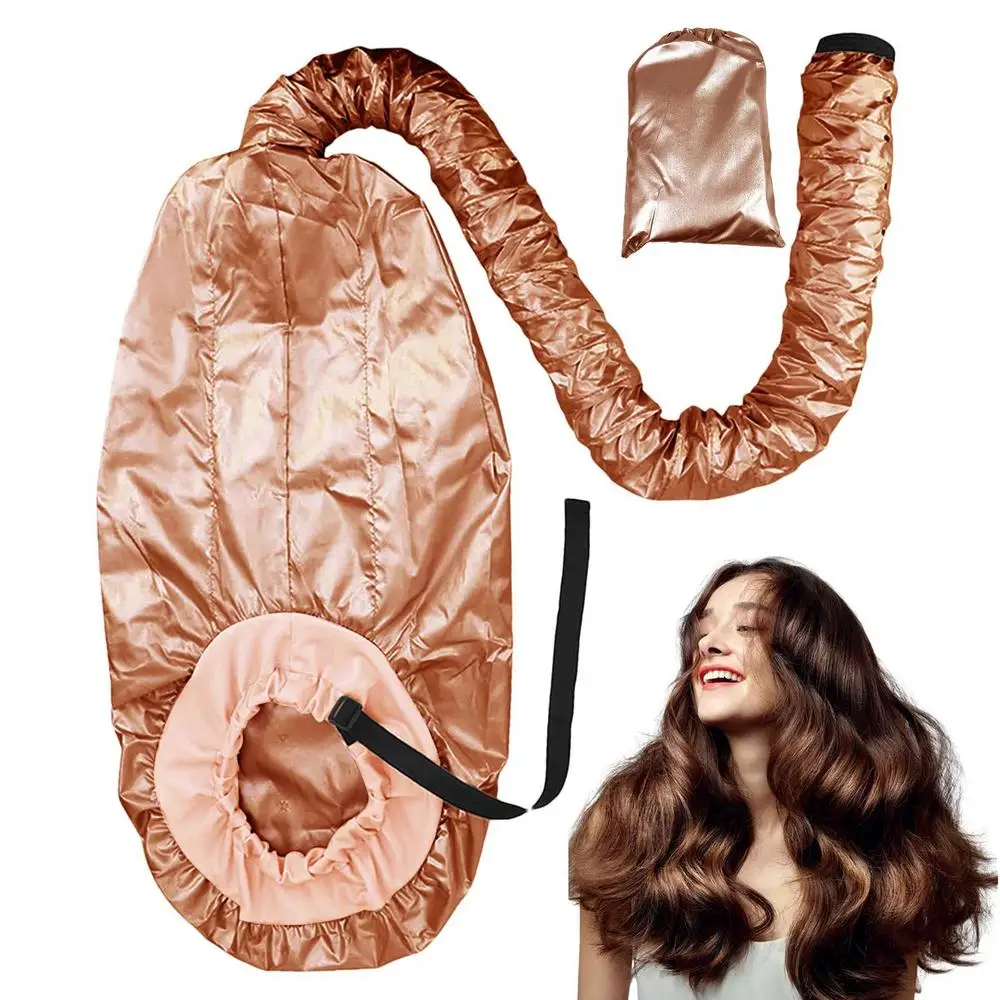 1pcs Hair Perm Portable Soft Hair Drying Cap Bonnet Hood Hat Blow Dryer Attachment Dry Hair Cream Cap Bonnets Wholesale