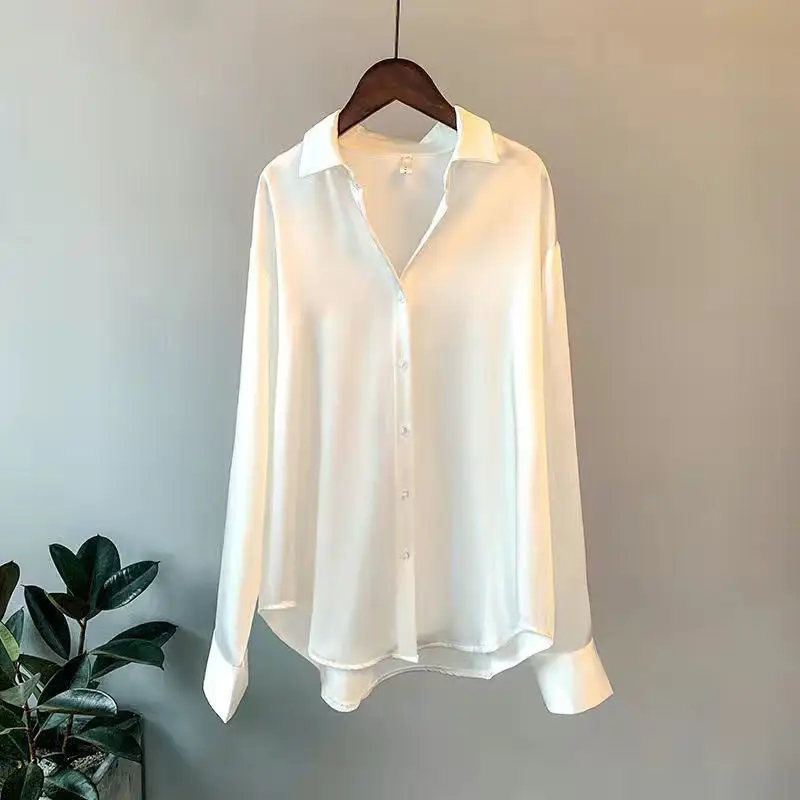 2025Spring Shirt And Blouses New Sweater Cardigans Woman Top Knitted Korean Long Sleeve Lapel Button Elegance Sweet Casual Coats