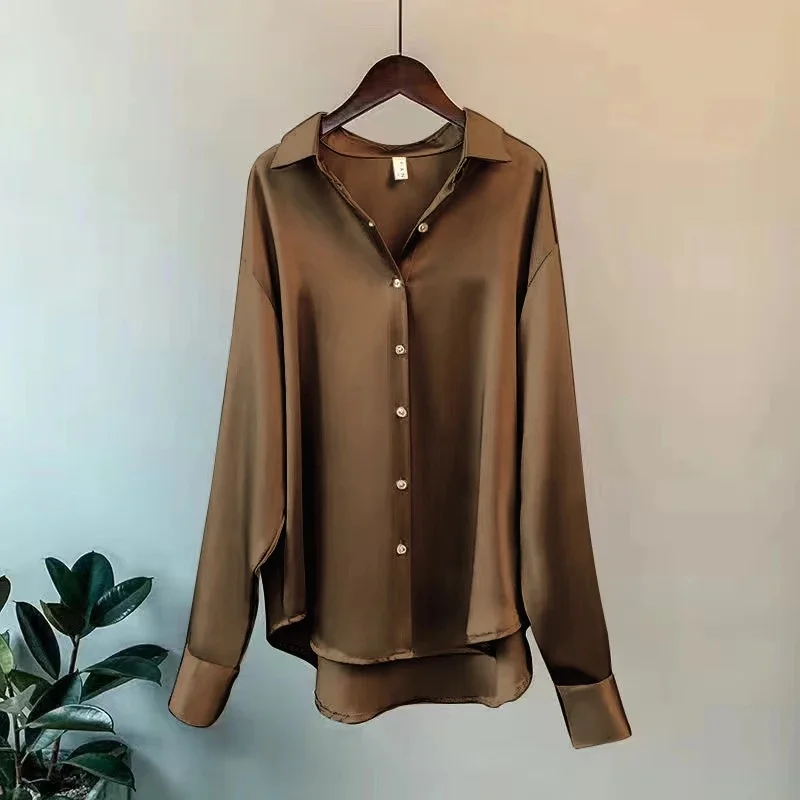 2025Spring Shirt And Blouses New Sweater Cardigans Woman Top Knitted Korean Long Sleeve Lapel Button Elegance Sweet Casual Coats
