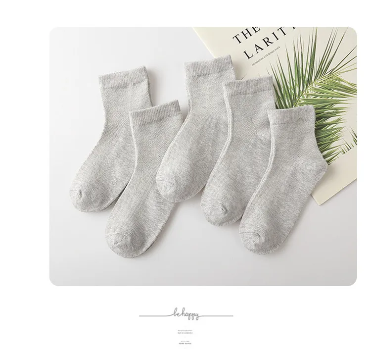 5 Pairs/Lot Summer Hot Children Socks Boy Girl Baby Cotton Fashion Mesh Black White Gray For 1-12 Years Kids Teens Student Socks