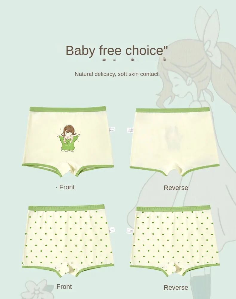 4PCS Cartoon Boxers Soft Shorts Cute Panties for Girls Boxer Underwear Children's Cotton Girl Panties Underwears Clothing Kids