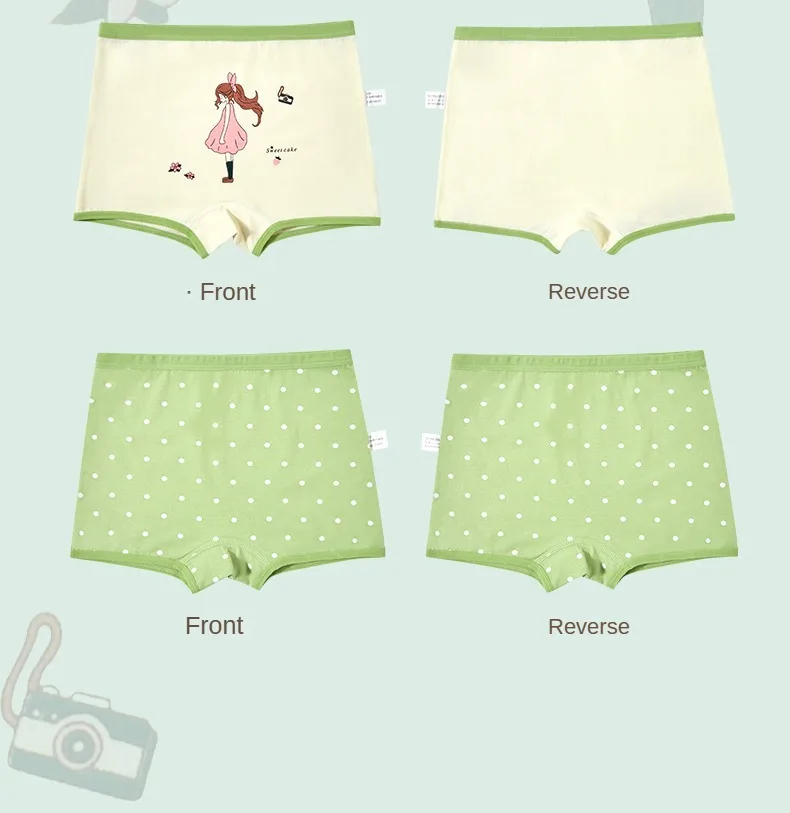 4PCS Cartoon Boxers Soft Shorts Cute Panties for Girls Boxer Underwear Children's Cotton Girl Panties Underwears Clothing Kids