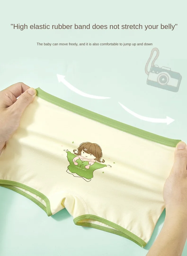 4PCS Cartoon Boxers Soft Shorts Cute Panties for Girls Boxer Underwear Children's Cotton Girl Panties Underwears Clothing Kids