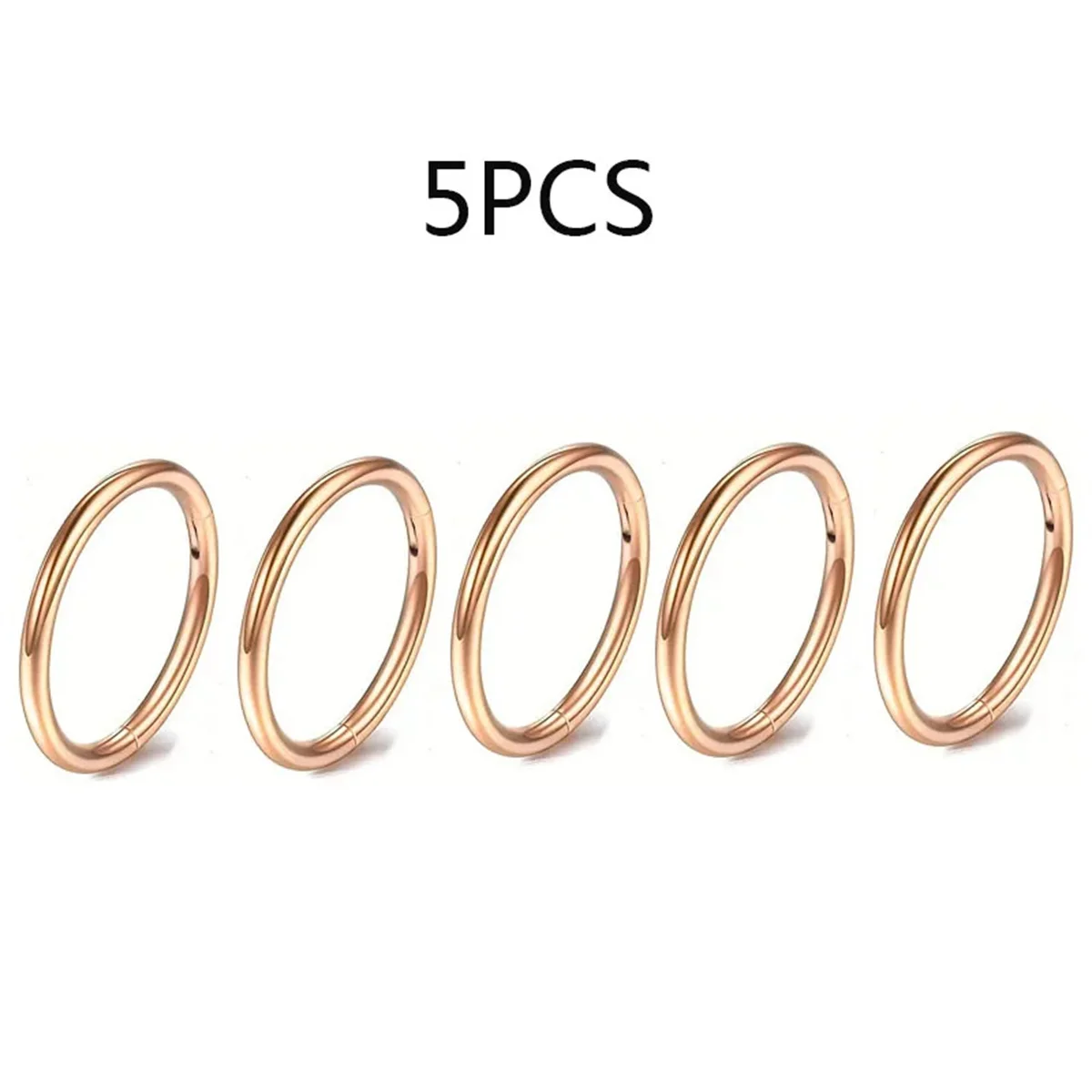 5/10Pcs 16G Stainless Steel Hinged Nose Rings Hoop Septum Clicker Tragus Helix Cartilage Daith Rook Earring Piercing Jewelry