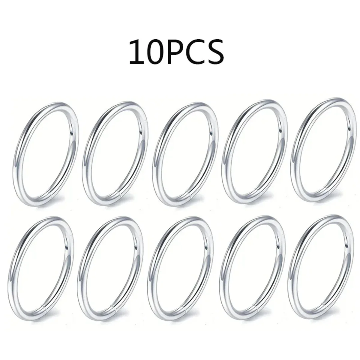 5/10Pcs 16G Stainless Steel Hinged Nose Rings Hoop Septum Clicker Tragus Helix Cartilage Daith Rook Earring Piercing Jewelry