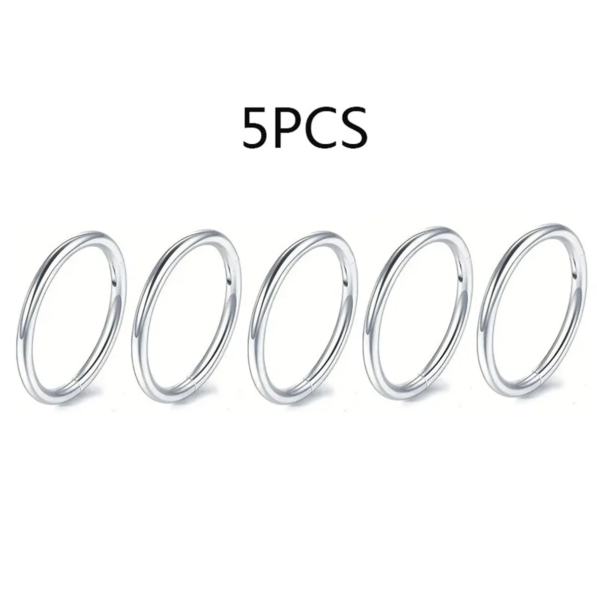 5/10Pcs 16G Stainless Steel Hinged Nose Rings Hoop Septum Clicker Tragus Helix Cartilage Daith Rook Earring Piercing Jewelry