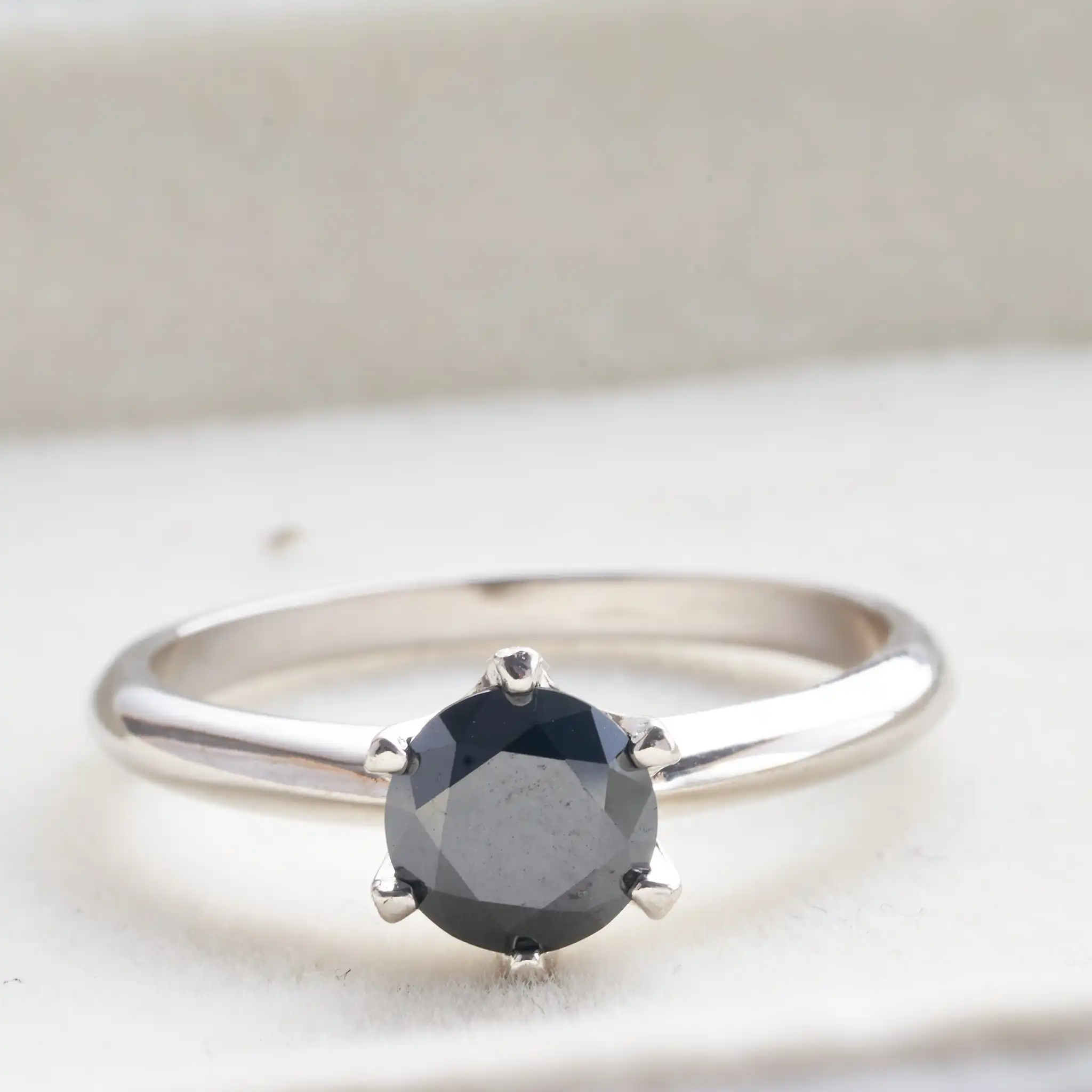 1-3 Carat Black Color Real Lab Grown Moissanite Diamond white Certified Ring for Women Wedding 18K Gold Plated Fine Jewelry Gift