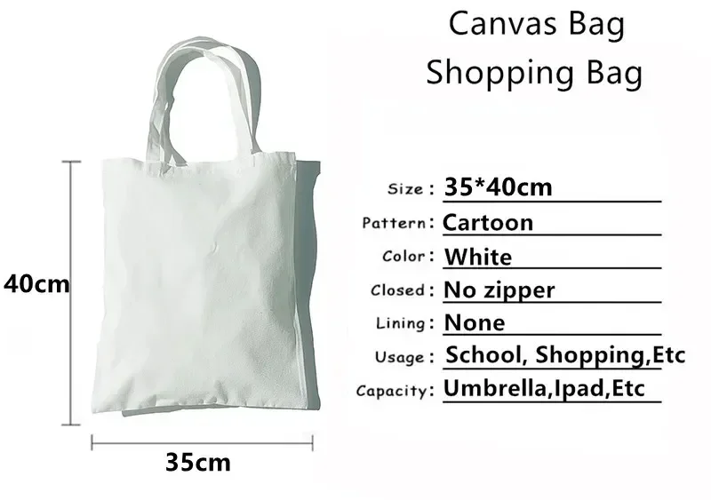 Attack on Titan Shopping Bag Graphic Shoulder Bags Students Girls Anime Printed Casual Totes Female Large Capacity Handbags