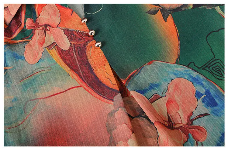 Summer Vintage Floral Printed Shirt Women's Clothing Casual Turn-down Collar Button Commute Half Sleeve Stylish Loose Blouse