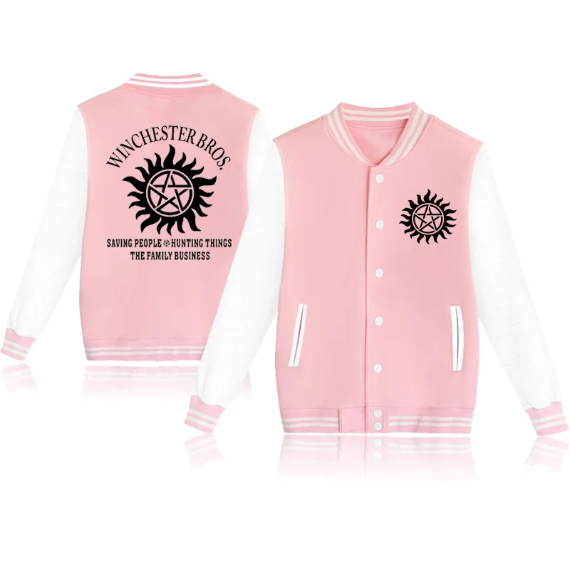 New Supernatural Baseball Jacket Men/Women Fashion Cotton Baseball Jersey Casual Long Sleeve Jacket